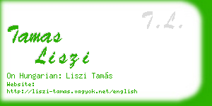 tamas liszi business card